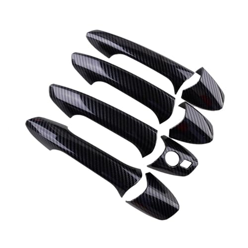 FPWPDGDZK Türgriffabdeckungen für W246 W204 W212 X204 W166 W117 LHD Schwarz Auto-Außentürgriff-Abdeckkappen-Set Kohlefaser-Textur, passend für Auto-Außentürgriffe von TUTSFGFZH