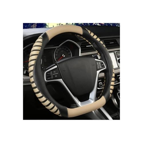 TUTSFGFZH Lenkradhülle für Polo Golf 7, Scirocco, D-Form, Auto-Lenkradabdeckung, Zubehör, Radschutzabdeckung (Beige) von TUTSFGFZH