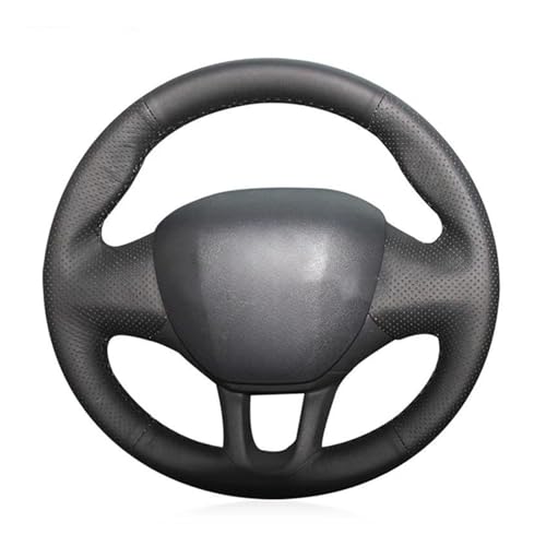TUTSFGFZH Lenkschutzhülle für 208 2011-2019 2008 2013-2019 38 cm handgenähte Auto-Lenkradabdeckung Radschutz Abdeckung von TUTSFGFZH
