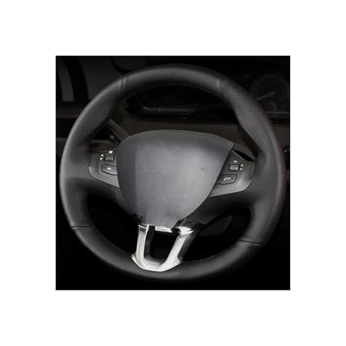 TUTSFGFZH Lenkung Schutzhülle Abdeckung für 208 2008 Auto Lenkradabdeckung Lenkradabdeckung Auto Interieur Zubehör Radschutz Abdeckung von TUTSFGFZH