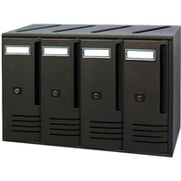 Tuttacasa - miteigentum mailbox mod. Gusseisenfarbener Aluminiumwürfel mit 4 Plätzen von TUTTACASA