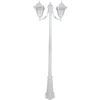 Lampione new york bianco CM.200 alluminio 2 bracci 60W von TUTTACASA