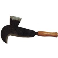 Roncola scure acciaio forgiato,manico in legno,tipo con pennato,lunghezza CM.37 von TUTTACASA