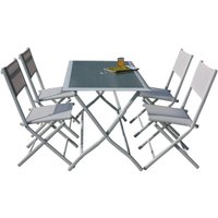 Tuttacasa - Tischset plus 4 Klappstühle astro HFS-268 von TUTTACASA