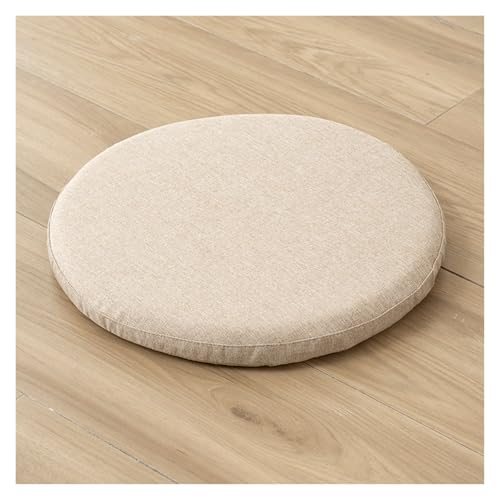 Rundes Stuhlsitzkissen, rutschfest, Barhockerkissen, Sitzfläche 16 Zoll, for runde Hockerstühle, rutschfestes dekoratives Schaumstoffkissen(Beige) von TUVovosd