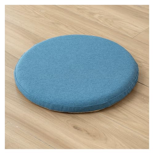 Rundes Stuhlsitzkissen, rutschfest, Barhockerkissen, Sitzfläche 16 Zoll, for runde Hockerstühle, rutschfestes dekoratives Schaumstoffkissen(Blue 3) von TUVovosd