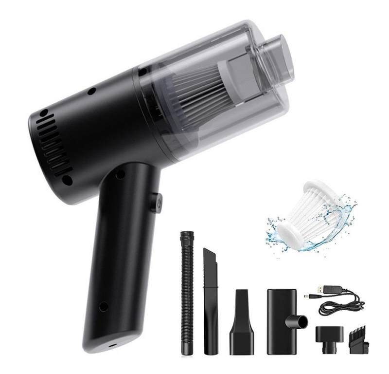 TUWENA Akku-Handstaubsauger Kabelloser Auto-Staubsauger, 9000Pa USB aufladbar Tragbar Staubsauger von TUWENA