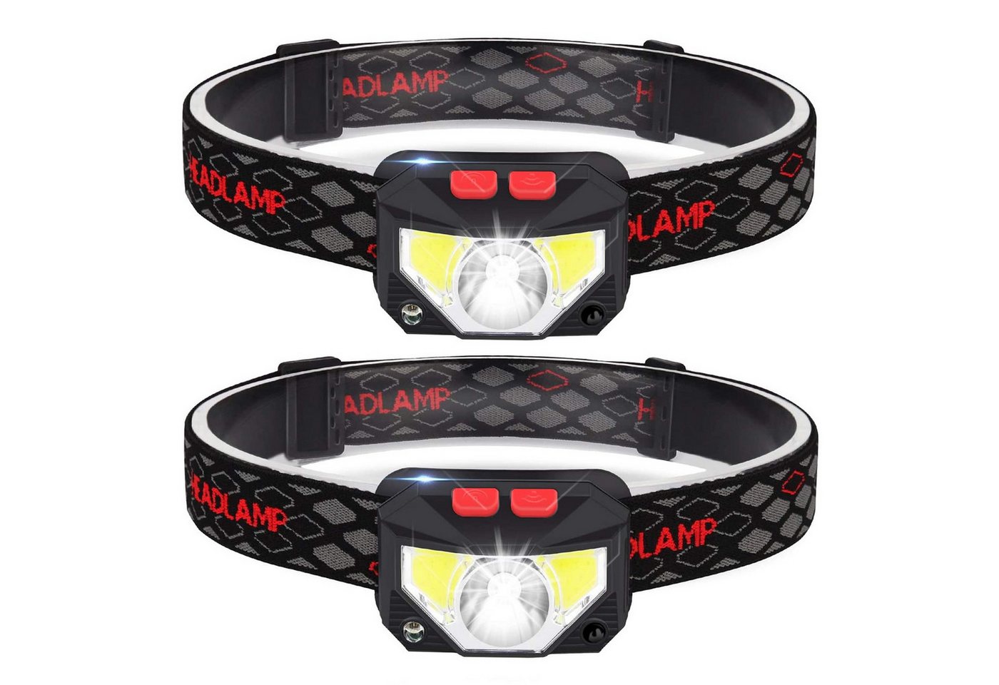TUWENA LED Stirnlampe IPX4 Wasserdicht Kopflampe Superhell Einstellbare USB Wiederaufladbare (2-St) von TUWENA
