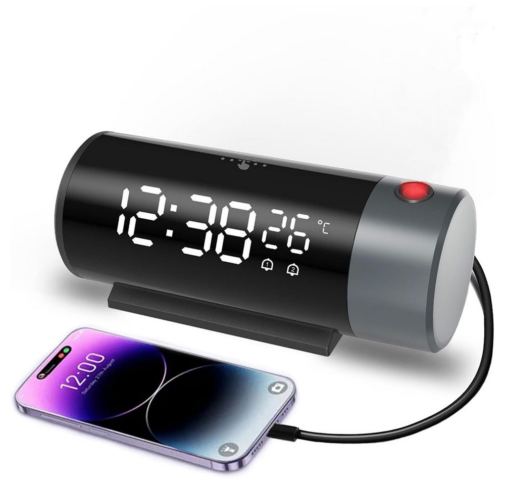 TUWENA Projektionswecker Digitaler Projektionswecker mit Temperatur- und Feuchtigkeitsanzeige TUWENA Projektionswecker Digitaler Projektionswecker mit Temperatur- und Feuchtigkeitsanzeige von TUWENA