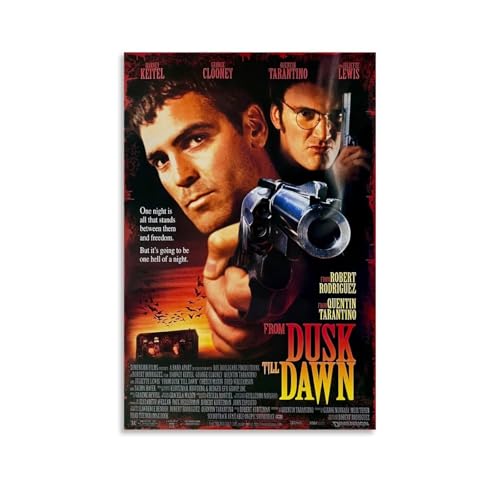 TUWQYEQ Poster, Motiv: From Dusk Till Dawn 1996 (2), ästhetisches Leinwandbild, Vintage-Gemälde für Zimmer, 30 x 45 cm, ungerahmter Stil von TUWQYEQ