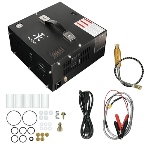 TUXING Pcp Air Compressor,4500Psi/30Mpa,Oil/Water-Free,Built-in Transformer/Drain System Pump for PCP Air Rifles and Airguns (TXES061) von TUXING