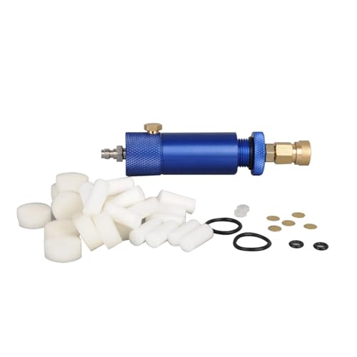 TUXING 4500 Psi 300 Bar 30 Mpa Handpumpe PCP Paintball Filter Luftkompressor PCP Abscheider Wasser und Öl Abscheider Tauchfilter Luftreiniger mit Schlauch (blau) von TUXING