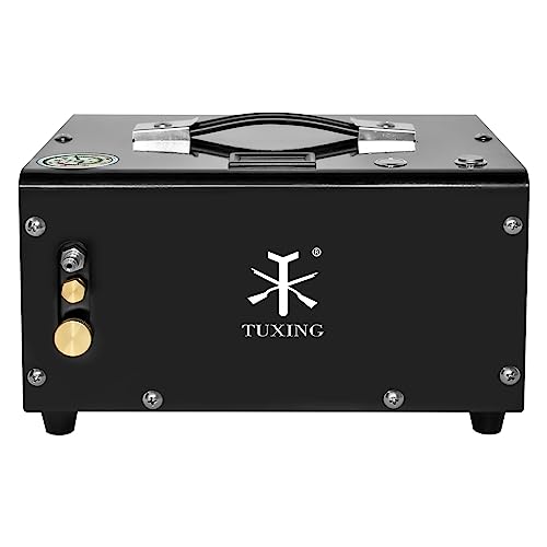 TUXING 4500 Psi PCP-Luftkompressor, öl-/wasserfrei,PCP-Paintball-Tank-Luftpumpe,angetrieben von 12V Auto-Gleichstrom oder 220V-Wechselstrom mit Stromrichter und eingebautem Wasser-Ölfilter TUXING 4500 Psi PCP-Luftkompressor, öl-/wasserfrei,PCP-Paintball-Tank-Luftpumpe,angetrieben von 12V Auto-Gleichstrom oder 220V-Wechselstrom mit Stromrichter und eingebautem Wasser-Ölfilter von TUXING