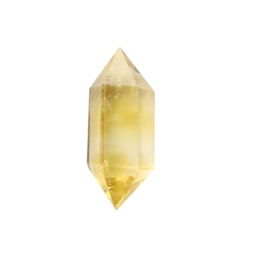 TUXING Natürlicher Gelber Kristall Doppelt Spitz Sechseckig Wünsch Dir was Energiegewinnung Doule De Cristal（4-5cm） von TUXING