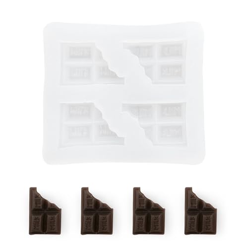 1 Stück Halbe Schokoladenform – Schokoladenform Silikon Rechteckig für DIY Projekte, DIY Rechteck Schokolade Halbes, Transparente Silikonform für Seife Torten Fondant Harz und Kreative Bastelideen von TUYOBG