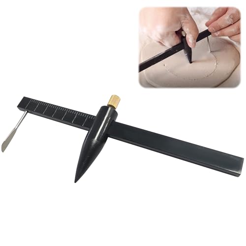 1 Stück Kunststoff-Töpferzirkel mit Zirkelschneider Messschieber und Kreisschneider für Präzise Töpferarbeiten, Langlebiges und Vielseitiges Werkzeug für Ton und Modellierarbeiten, Einfach zu Bedienen von TUYOBG