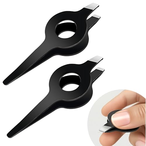 Augenbrauenpinzette, 2 Stück, hohler runder Griff, Gesichtspinzette mit schrägem Pinzetten-Design für präzise Kinn-, Nasen- und Bart-Haarentfernung, mühelose und bequeme tägliche Verwendung für alle Augenbrauenpinzette, 2 Stück, hohler runder Griff, Gesichtspinzette mit schrägem Pinzetten-Design für präzise Kinn-, Nasen- und Bart-Haarentfernung, mühelose und bequeme tägliche Verwendung für alle von TUYOBG