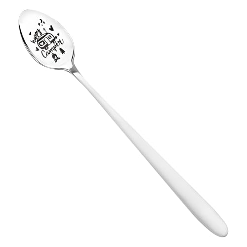 Löffel mit langem Griff, praktische Teelöffel und Dessertlöffel, geeignet für Latte-Löffel und Kaffeelöffel, ideal zum Rühren von Kaffee, zum Mischen von Latte und zum Genießen von Eisbechern mit von TUYOBG