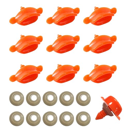 TUYOBG 10 Stück Mini Entenmund Handwerk Set mit Kunststoff Entenschnabel – Praktisches DIY Entenmund Zubehörset für Puppenzubehör, Bastelprojekte und Tierfiguren – Einfach zu Montieren und Sicher von TUYOBG