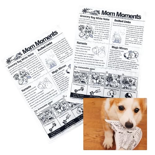 TUYOBG Weiches Quietschendes Zeitungsapportierspielzeug, Langlebiges und Unzerstörbar Hundespielzeug, Interaktives, Robustes Hundespielzeug Quietschendes Spielzeug für Welpen und Hunde zum Spielen von TUYOBG