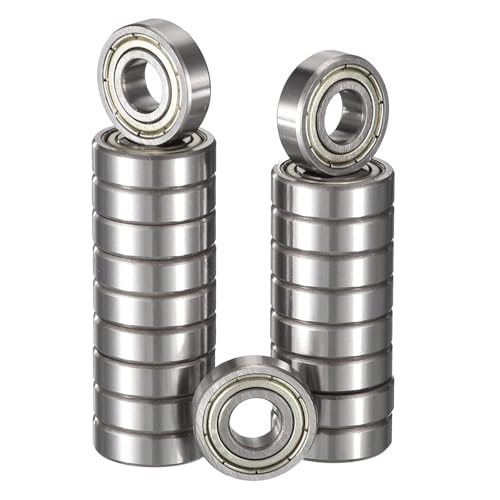 TUZUK 20 Stück 609-ZZ Kugellager Abgedichtet 9x24x7mm Vorgeschmiert/Chromstahl/Gummi Doppeldichtung, 609 ZZ Rillenkugellager von TUZUK