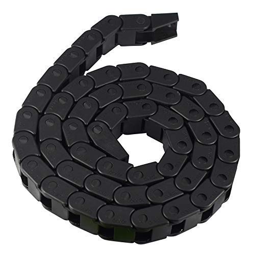 TUZUK Kunststoff Flexible Nested Semi Coled Cable Drag Chain 7 mm x 7 mm Drahtseilträger-Twistketten für 3D-Druckerteile CNC 3D Mini-Elektromaschinen Fräser, 1M von TUZUK