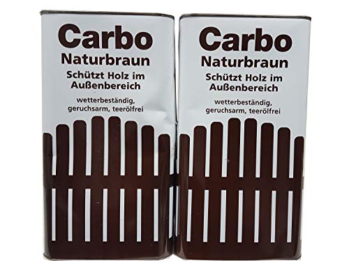 Carbo Naturbraun 5l Zaunlasur Holzschutz Holzschutzmittel von TV-Farben
