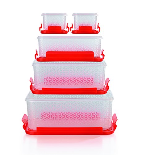TV Unser Original GOURMETmaxx klick-it Kompakt, 10-teilig-rot Frischhaltedose, Plastik, 20.9x8.5x15 cm TV Unser Original GOURMETmaxx klick-it Kompakt, 10-teilig-rot Frischhaltedose, Plastik, 20.9x8.5x15 cm von GOURMETmaxx
