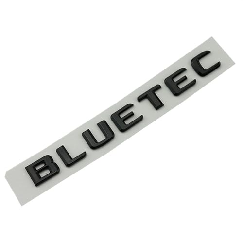 TVAAGHBCBR 3D ABS schwarzes Logo Bluetec Emblem Buchstaben kompatibel for Mercedes Benz GSE ML 350 W166 E200 C220 GLk 250 W212 W221 W164 W251 Zubehör(Glossy Black) von TVAAGHBCBR