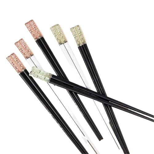 1 Paar bernsteinfarbene Sakura-Essstäbchen mit Kirschblütenblütenmuster, rutschfeste Sushi-Stäbchen, umweltfreundliche Essstäbchen for Lebensmittel(Green White-1) von TVJSIVQB