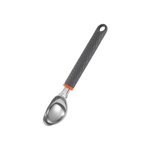 1PC Edelstahl Eis Bagger Silikon Griff Löffel Multi Funktionale Kreative Obst(Spoon) von TVJSIVQB