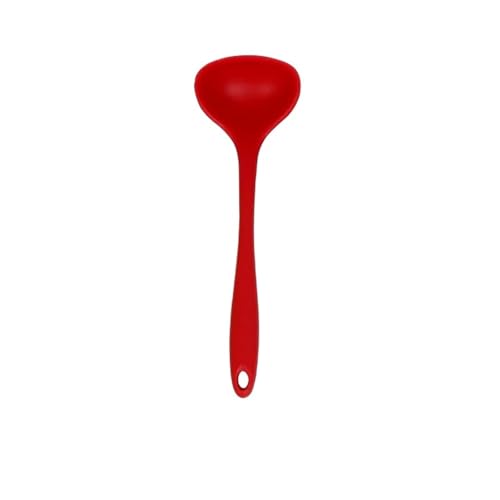 20 cm Küchenbedarf Silikon Suppenlöffel Hochtemperaturbeständiger Topflöffel Kochlöffel Antihaft-Topf(Red -1) von TVJSIVQB