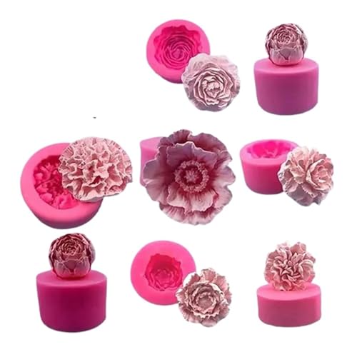 3D-Rosenblumenformen, DIY-Gipsarbeiten, Ton, Harz, Silikon, Fondant, Kuchenform, Seife, Eis, Schokolade, Dekoration, Backwerkzeug(Carnation3) von TVJSIVQB