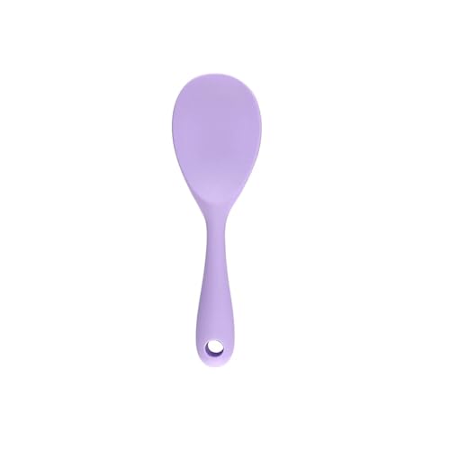 Hitzebeständiger Reislöffel aus Silikon, Küchenwerkzeug, Kochschaufel for den Haushalt, die Topf nicht beschädigt(Purple-1) von TVJSIVQB