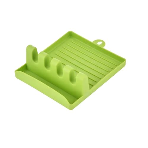 Löffelhalter Topflappen Deckel Gabel Spatel Rack Regal Organizer Kunststoff Essstäbchenhalter Rutschfeste Küchenbedarf(Green-1) von TVJSIVQB
