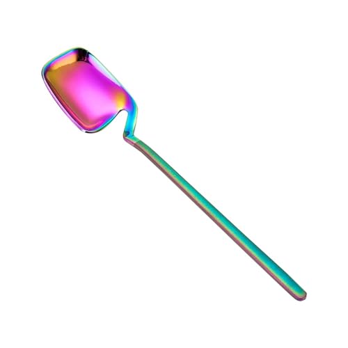 Lustiger Löffel mit langem Griff for Aufhängen an der Wand, Edelstahl, Dessert-Mixlöffel, Eis, Tee, Kaffeelöffel, Rührlöffel, Geschirr(Color-1) von TVJSIVQB