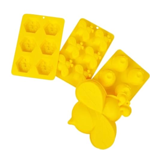 Poröse Honigbiene Silikon Backform Waben DIY Schokolade Süßigkeiten Gelee Eisherstellung Set Kuchen Dekor Seife Kerze Form(Army green-1) von TVJSIVQB