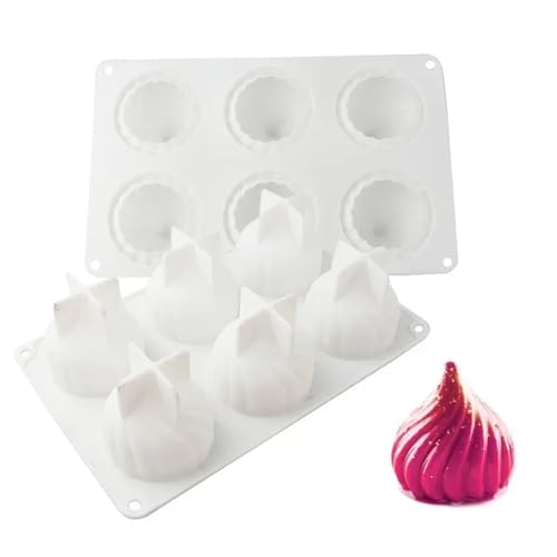 Spirale Diamant Kaktus Textur Silikon Kuchen Formen Mousse Dessert Backen Werkzeuge Seife Mould DIY Kerze Form Küche Backformen(A set) von TVJSIVQB