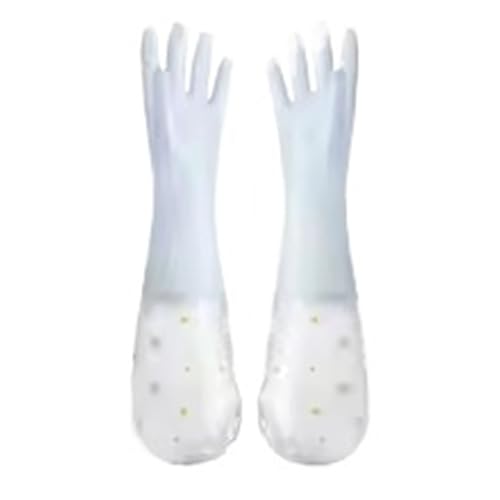 TVJSIVQB Wasserdichte Gummihandschuhe, wiederverwendbar, for die Reinigung von Haustieren, Geschirrspülen, Obstschneiden, Küchenzubehör(2Pcs Random Colors) von TVJSIVQB