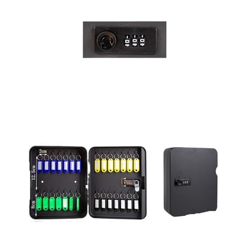 Abschließbarer Schlüsselkasten Passwort-Multi-Key-Lock-Box Schlüssel Safe Storage Box Lock Ersatz Autoschlüssel Organizer Box for Home Office Factory Store Verwendung for Eingang, Zimmer, Diele(M-Bla von TVQJGTYL