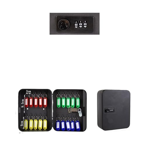 Abschließbarer Schlüsselkasten Passwort-Multi-Key-Lock-Box Schlüssel Safe Storage Box Lock Ersatz Autoschlüssel Organizer Box for Home Office Factory Store Verwendung for Eingang, Zimmer, Diele(S-Bla von TVQJGTYL