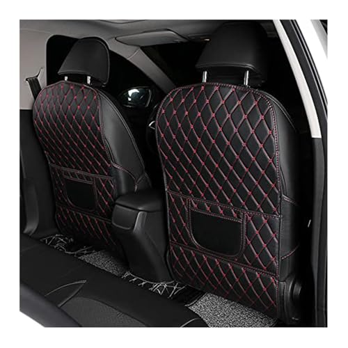 2 Stücke Autositz Rückenlehnenschutz für Hyundai Tucson NX4/ Hybrid/N-Line 2021-2023, PU Leder Auto Rücksitzschoner Anti-Kick Matte Organizer Sitzschutz ZubehöR,B von TVVXIO