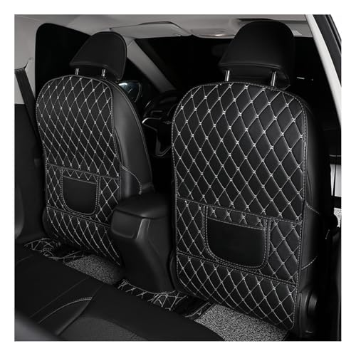 2 Stücke Autositz Rückenlehnenschutz für Ford Tourneo Courier 2024-2025, PU Leder Auto Rücksitzschoner Anti-Kick Matte Organizer Sitzschutz ZubehöR,A von TVVXIO