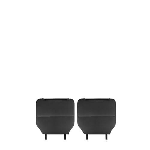 TVVXIO 2 Stücke Autositz Rückenlehnenschutz für Peugeot 5008 II 2017-2024, PU Leder Auto Rücksitzschoner Anti-Kick Matte Organizer Sitzschutz ZubehöR,A Black von TVVXIO