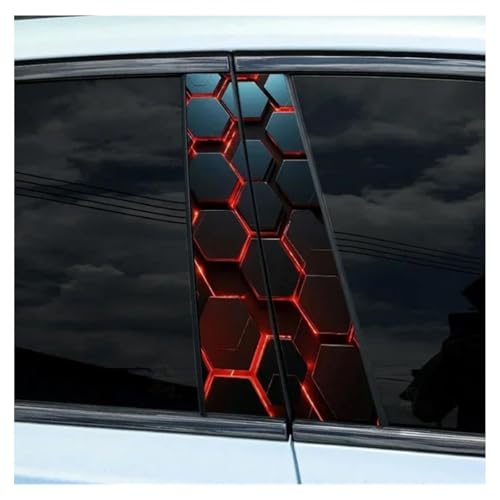 TVVXIO 4 Stück Auto Aufkleber, für FIAT Panda 312 319 2012-2022 2023 B Säulen Aufkleber Auto Waben Motiv, Auto Säule Protektor, Auto B-Säule Schutz Aufkleber,C TVVXIO 4 Stück Auto Aufkleber, für FIAT Panda 312 319 2012-2022 2023 B Säulen Aufkleber Auto Waben Motiv, Auto Säule Protektor, Auto B-Säule Schutz Aufkleber,C von TVVXIO