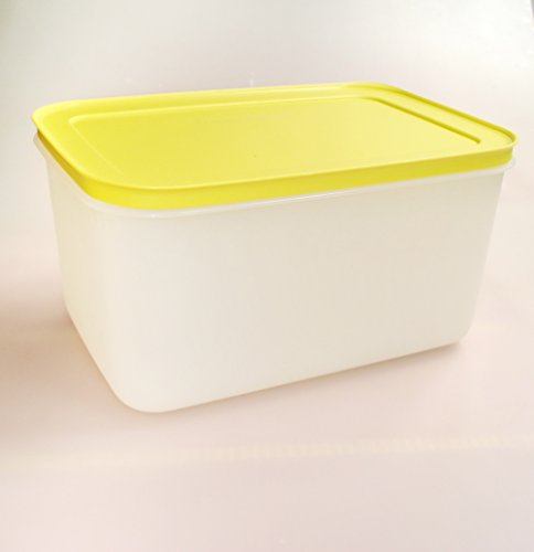 Tupperware Gefrier-Behälter 2,5 l EIS-Kristall gelb/weiß hoch Gefrierdose Polarstern von Tupperware