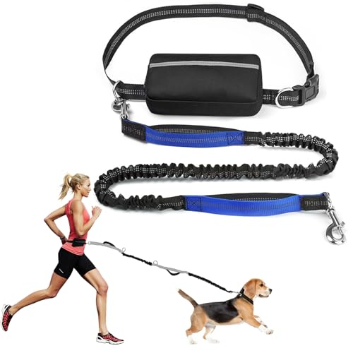 Hunde Joggingleine, Freihändige Leine mit Gürteltasche, Outdoor Hundelauf sicherheitsleine mit Reflektierenden Nähten & Dehnbarem Gummibund, Doppelgriff Einziehbares, für Große Mittelgroße Hunde Hunde Joggingleine, Freihändige Leine mit Gürteltasche, Outdoor Hundelauf sicherheitsleine mit Reflektierenden Nähten & Dehnbarem Gummibund, Doppelgriff Einziehbares, für Große Mittelgroße Hunde von TW1TGOFT