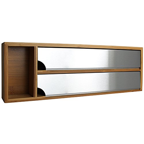 TW24 Bambus Folienspender Kesper für Alu- oder Frischhaltefolie - Folienschneider - Folienhalter TW24 Bambus Folienspender Kesper für Alu- oder Frischhaltefolie - Folienschneider - Folienhalter von TW24