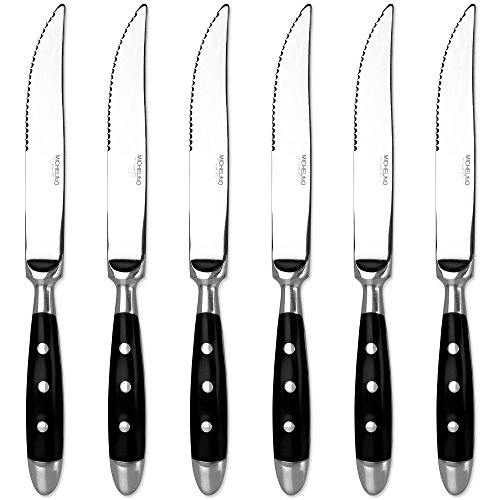 TW24 Steakmesser Set 6tlg. Brüssel im Geschenkkarton - Edelstahl Messer - Grillmesser - Edelstahl Steakmesser von TW24