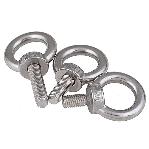 TWALOTPEX Augenschrauben, Expansionsbolzen Ringschraube, 304 Edelstahl, Marine-Hebeösenschrauben, Ringschlaufenloch for Kabelseil-Ringschraube(M6x20 3pcs) von TWALOTPEX